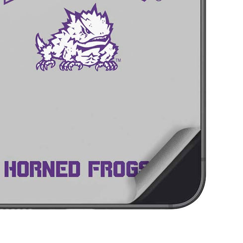 Texas Christian University Horned Frogs Logo Print Galaxy S25 Skin
